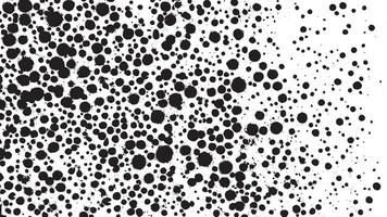 Deeply Textured Black Monochrome Gritty Overlay Texture on Crisp White Background vector