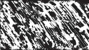 Deeply Textured Black Monochrome Gritty Overlay Texture on Crisp White Background vector