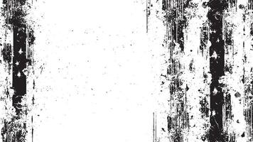 Deeply Textured Black Monochrome Gritty Overlay Texture on Crisp White Background vector