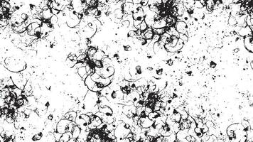 Deeply Textured Black Monochrome Gritty Overlay Texture on Crisp White Background vector