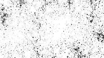 Detailed Dark Gritty Grunge Texture Overlay in Monochrome on Clean White Surface vector
