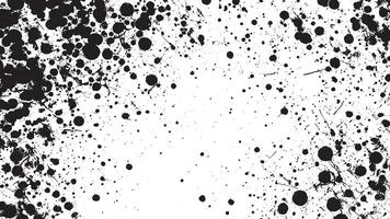 Detailed Dark Gritty Grunge Texture Overlay in Monochrome on Clean White Surface vector