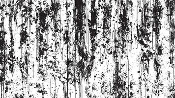 Deeply Textured Black Monochrome Gritty Overlay Texture on Crisp White Background vector