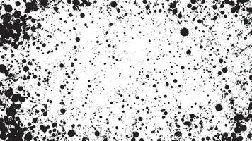 Detailed Dark Gritty Grunge Texture Overlay in Monochrome on Clean White Surface vector