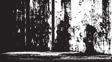 Intensely Dark Black Grunge Texture Overlay on Pure White Background, Emphasizing Depth vector