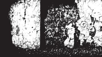 Intensely Dark Black Grunge Texture Overlay on Pure White Background, Emphasizing Depth vector