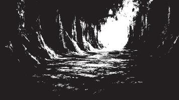 Black and White Gritty Grunge Texture with Fine Details and Delicate Patterns vector