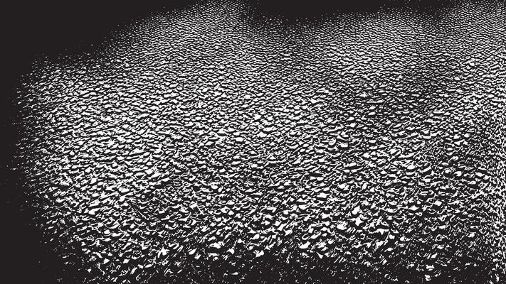 Intensely Dark Black Grunge Texture Overlay on Pure White Background, Emphasizing Depth