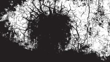 Bold Black Grunge Texture on Clean White Surface, Featuring Sharp Edges and Intense Shades vector