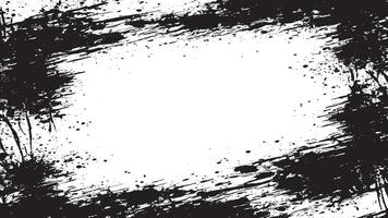 Rugged Black Grunge Texture Overlay on White Background - High-Resolution Graphic vector