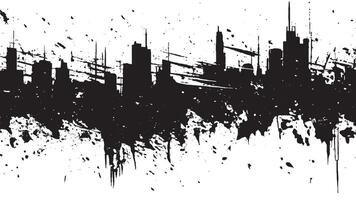 Black grunge Gritty Monochrome Overlay Texture on White Background for backgrounds and textures vector