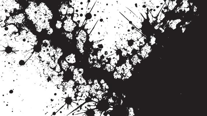 Black grungy Gritty Texture Illustration on White Background for backgrounds and textures, black overlay monochrome texture on white background