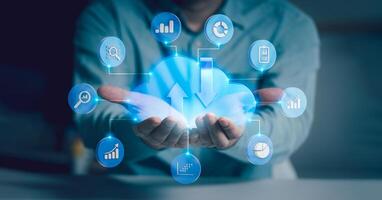 Cloud computing and big data analytics photo