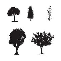 Tree silhouette set, Tree Silhouette art set. vector