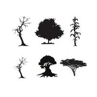 Tree silhouette set, Tree Silhouette art set. vector