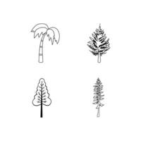 Tree silhouette set, Tree Silhouette art set. vector