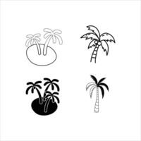 Tree silhouette set, Tree Silhouette art set. vector