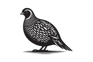 quail bird silhouette image vector