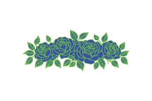 a row of roses with open illustration image vector