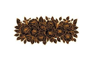 a row of roses with open illustration image vector