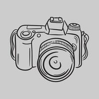Old digital camera silhouette arts vector