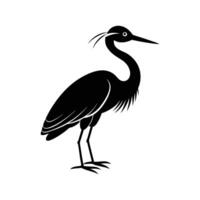 heron bird silhouette vector
