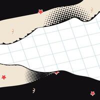 Set of collage elements with phones. Retro banner concept with cut out paper elements. vector