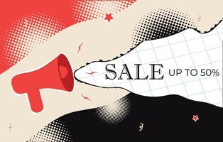 Set of collage elements with phones. Retro banner concept with cut out paper elements. vector