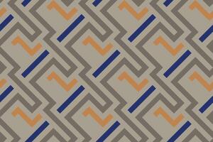 Seamless abstract geometric pattern with blue and orange background for fabric banners home decor surface design packaging illustration vector