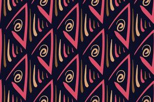 African clash seamless pattern in ethnic tribal style. Can be printed and used as wrapping paper, wallpaper, textile, fabric, apparel, etc. vector