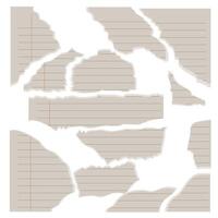 Set of torn paper retro vector