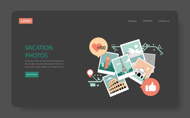 Summer Activities. Flat Illustration