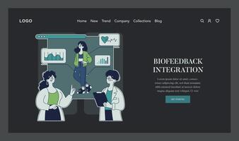 Biohacking. Flat Illustration vector