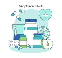 Biohacking. Flat Illustration vector