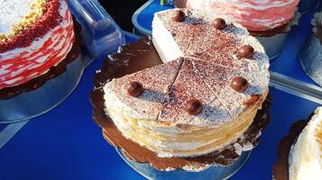 Cake with various toppings photo