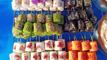 marshmallow snacks with toppings photo