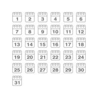 set of icons. Daily, monthly, yearly calendar icon vector