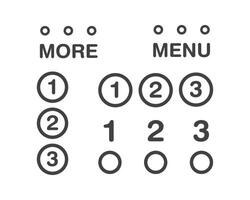 Hamburger menu icon, buttons for website, UI navigation, mobile app, presentation. design elements and user Interface icons. vector
