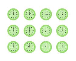 Summer clock icon design with lime. Collection of fruit icons of time. vector