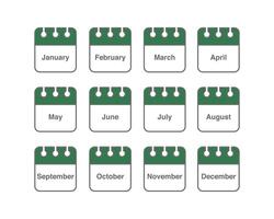 set of icons. Daily, monthly, yearly calendar icon vector