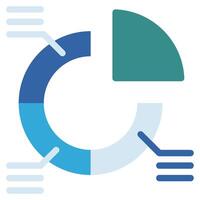 Analytic icon flat style vector