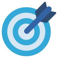 Target icon flat style vector