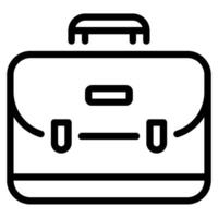 Briefcase icon outline style vector