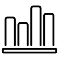Chart icon outline style vector