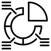 Analytic icon outline style vector