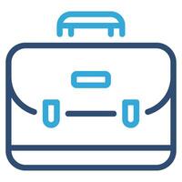 Briefcase icon outline color style vector