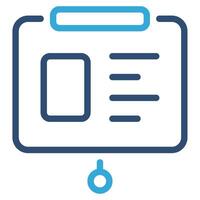 Presentation icon outline color style vector