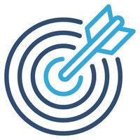 Target icon outline color style vector