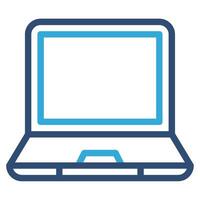 Laptop icon outline color style vector