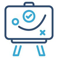 Strategy icon outline color style vector